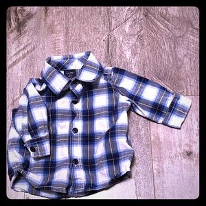 Baby boy plaid button up